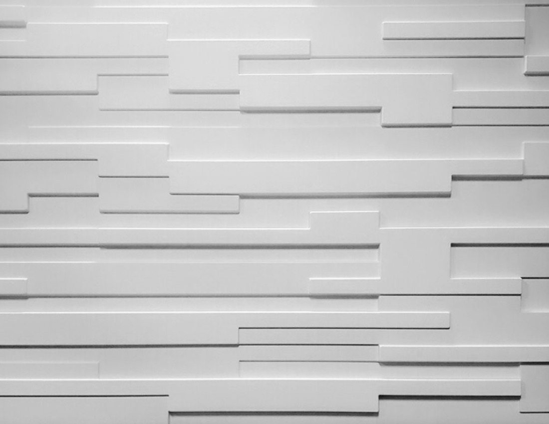 Random 1 and a half inch plank with varying depths formliner pattern cast in concrete