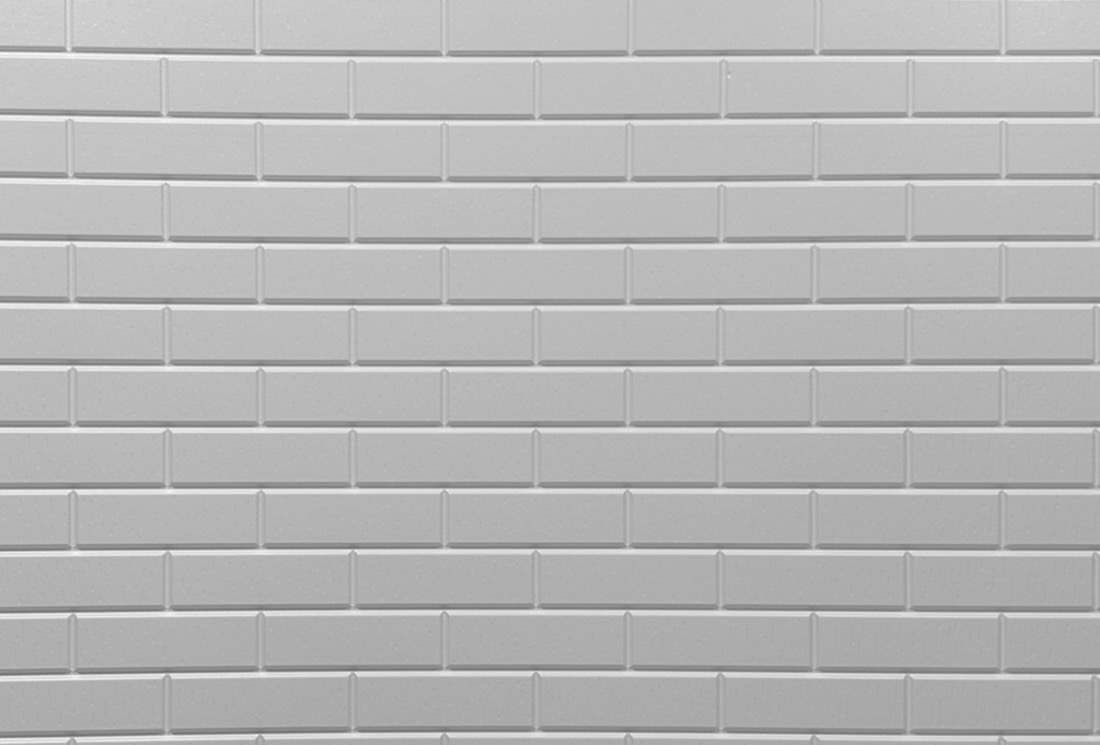 Half bond modular raked formliner pattern cast in concrete