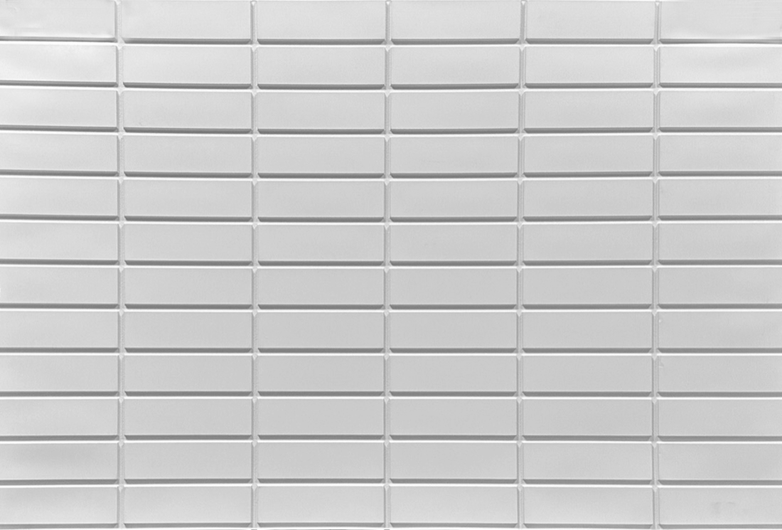 Stacked bond modular raked formliner pattern cast in concrete