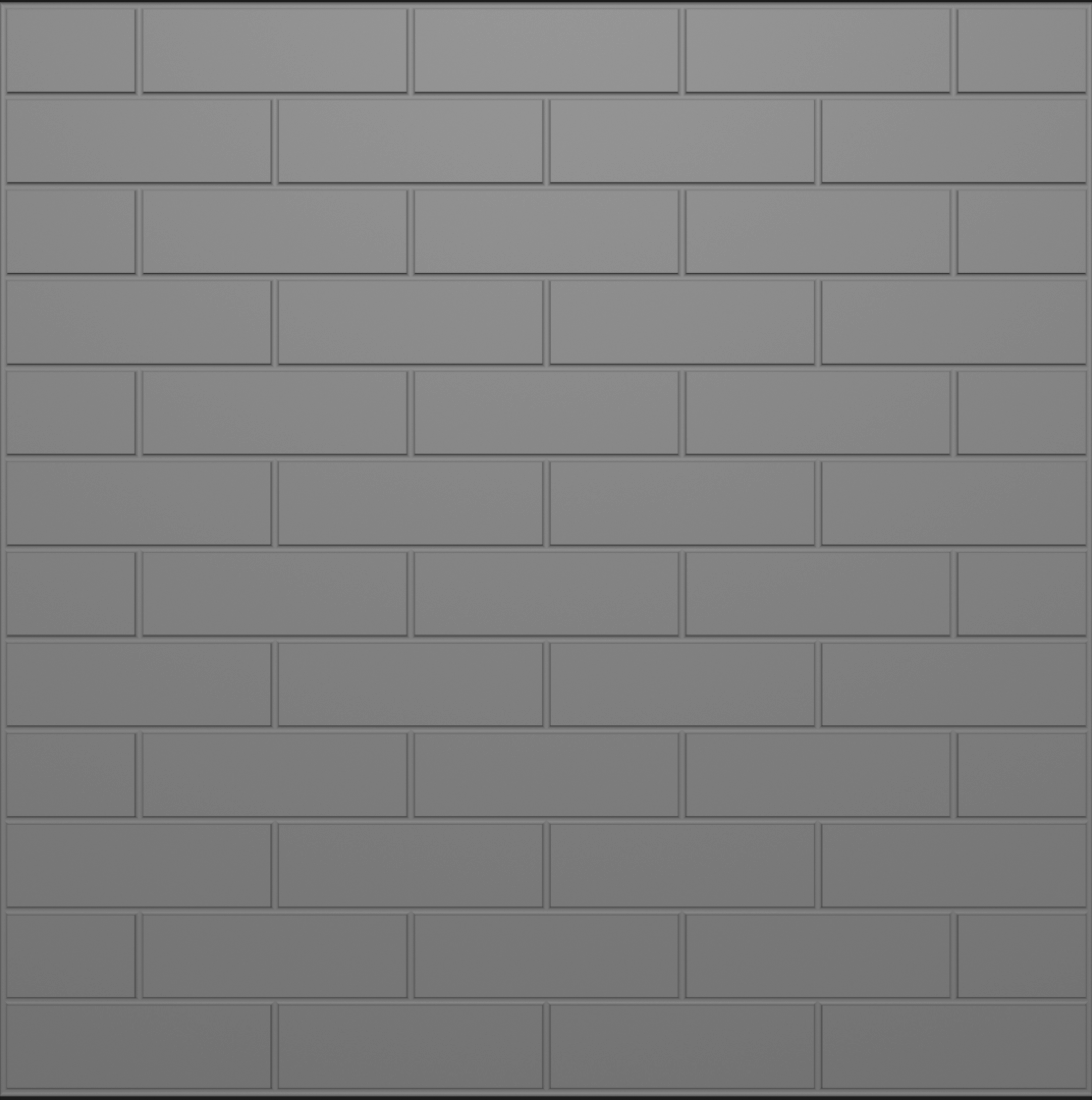 Half bond utility formliner pattern cast in concrete