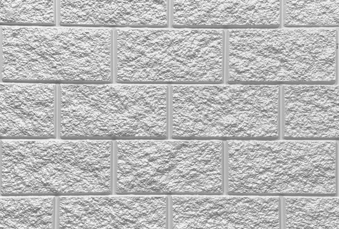 Half bond 8x16 split face block formliner pattern cast in concrete