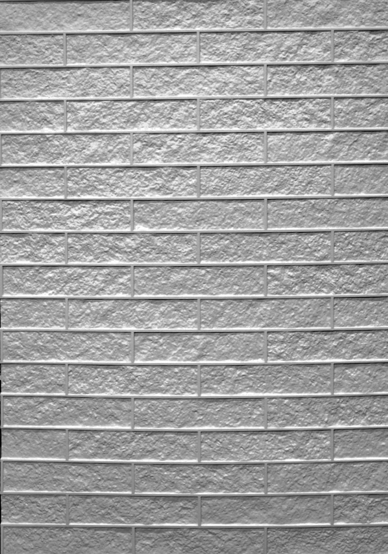 Half bond split face formliner pattern cast in concrete